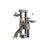 Heavy-Duty Cat Tower - Engineered Wood - Gray - 9 Scratching Posts