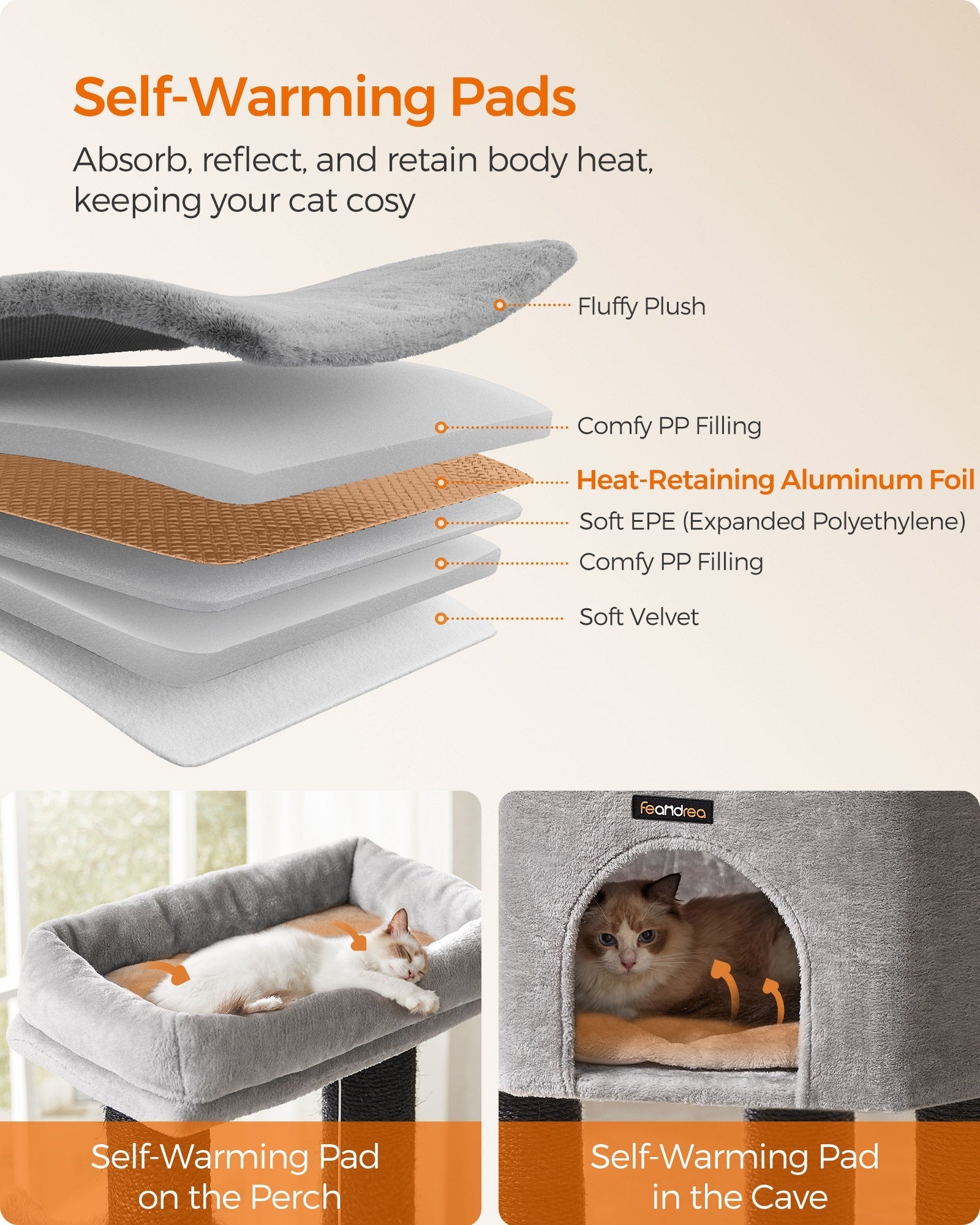 Heavy-Duty Cat Tower - Engineered Wood - Gray - 9 Scratching Posts