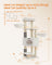 Cat Tree - Heavy-Duty Wood - Cream White and Beige - Large Perch with Self-Warming Pads and Multiple Scratching Posts