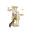 Cat Tree - Heavy-Duty Wood - Cream White and Beige - Large Perch with Self-Warming Pads and Multiple Scratching Posts