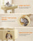 Cat Tree - Sand Beige and Beige - Large Perch and Self-Warming Pads