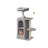 Cat Tree Tower - Engineered Wood - Light Grey - Multi-Cat Design with 2 Caves and Scratching Posts