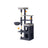 Multi-Level Cat Tree - Engineered Wood - Dove Grey - Includes Caves