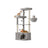 Cat Tree Tower - Engineered Wood - Dove Grey - Large Cave