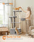 Cat Tree Tower - Engineered Wood - Dove Grey - Large Cave