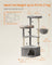 Cat Tree Tower - Engineered Wood - Dove Grey - Large Cave