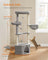 Cat Tree Tower - Engineered Wood - Dove Grey - Large Cave