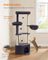 Cat Tree Tower - Engineered Wood - Dove Grey - Large Cave