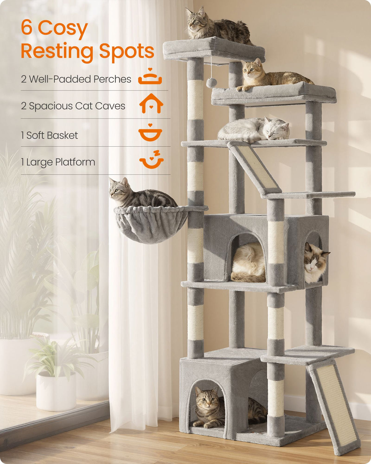 Cat Tree - With Sisal Posts and Perches