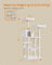 Cat Tower - Engineered Wood - Light Grey - Stable Design with Cat Cave