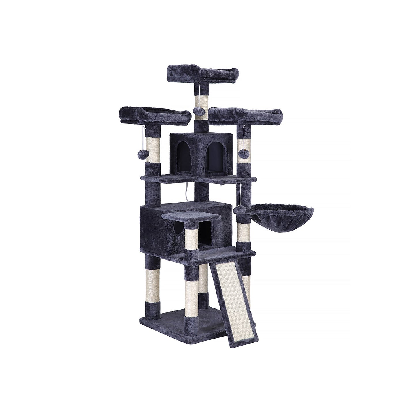 Cat Tree - XXL 168 cm Cat Condo - Plywood - Smoky Gray
