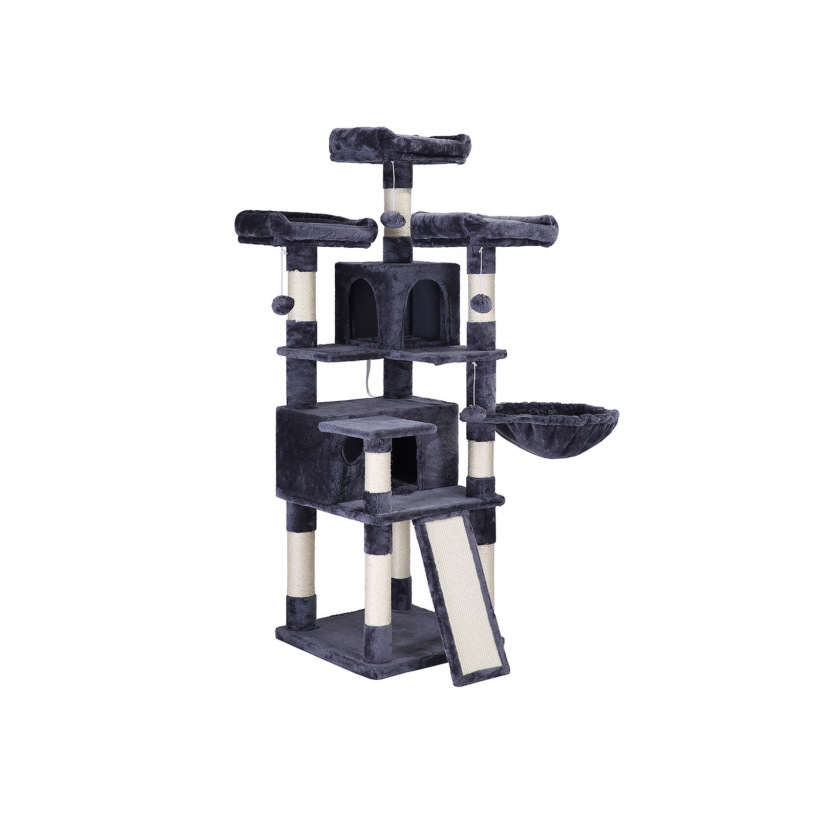Cat Tree - XXL 168 cm Cat Condo - Plywood - Smoky Gray