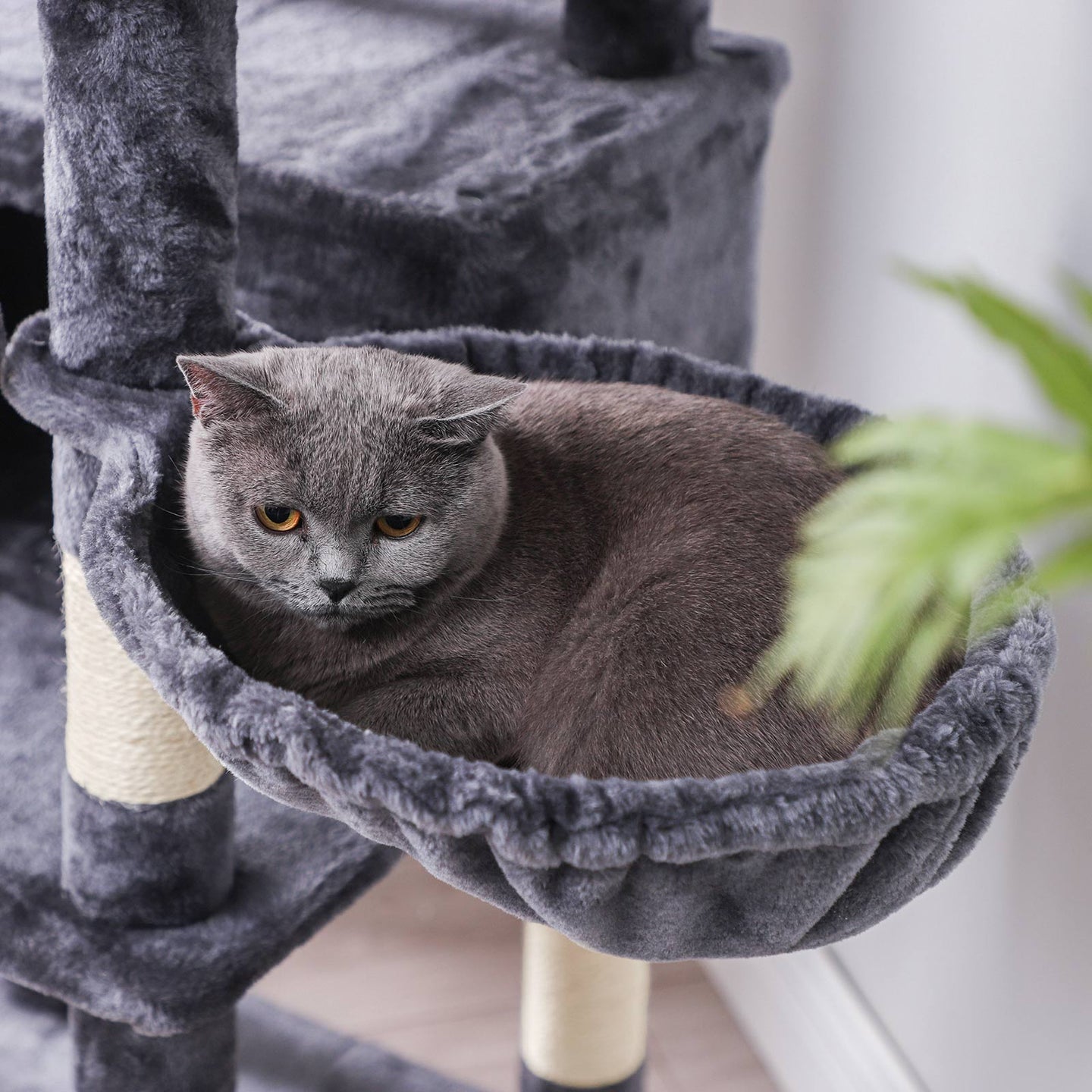 Cat Tree - XXL 168 cm Cat Condo - Plywood - Smoky Gray