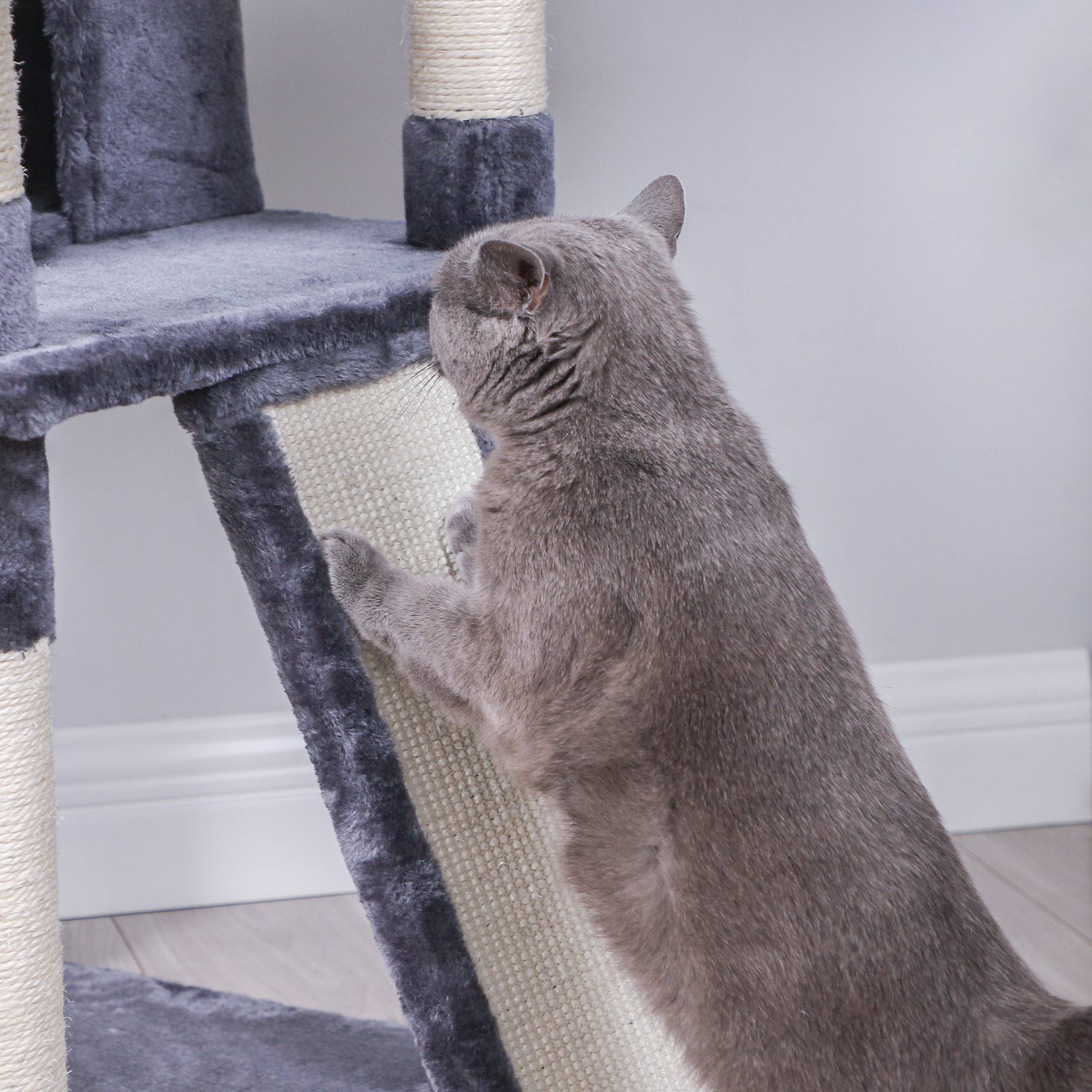 Cat Tree - XXL 168 cm Cat Condo - Plywood - Smoky Gray