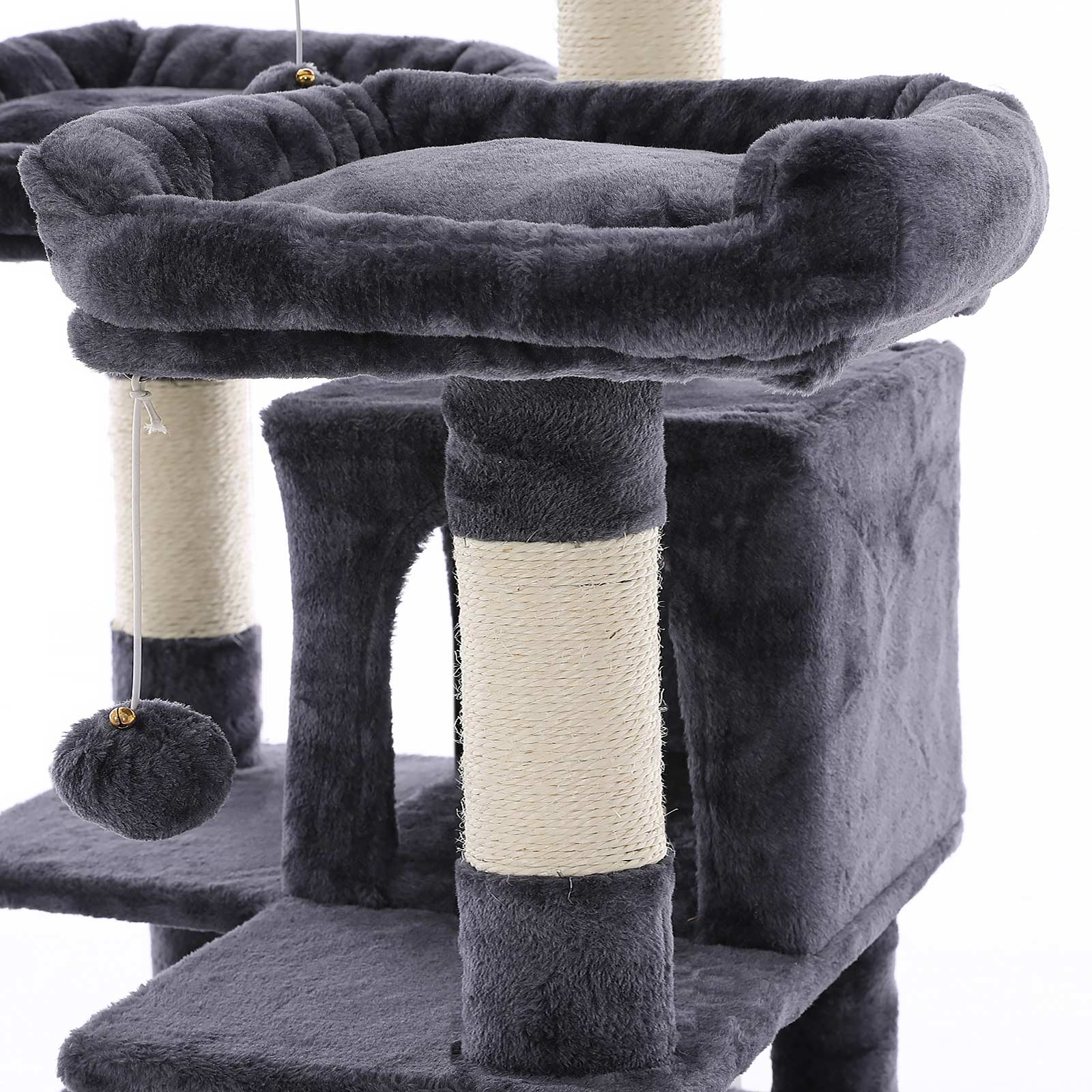 Cat Tree - XXL 168 cm Cat Condo - Plywood - Smoky Gray