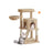Cat Tree - Engineered Wood - Camel Brown - Spacious Widened Perch for Large Cats