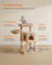 Cat Tree - Engineered Wood - Camel Brown - Spacious Widened Perch for Large Cats