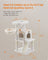 Cat Tree - Engineered Wood - Cream White - Widened Perch for Large Cats