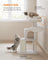 Cat Tree - Engineered Wood - Cream White - Widened Perch for Large Cats