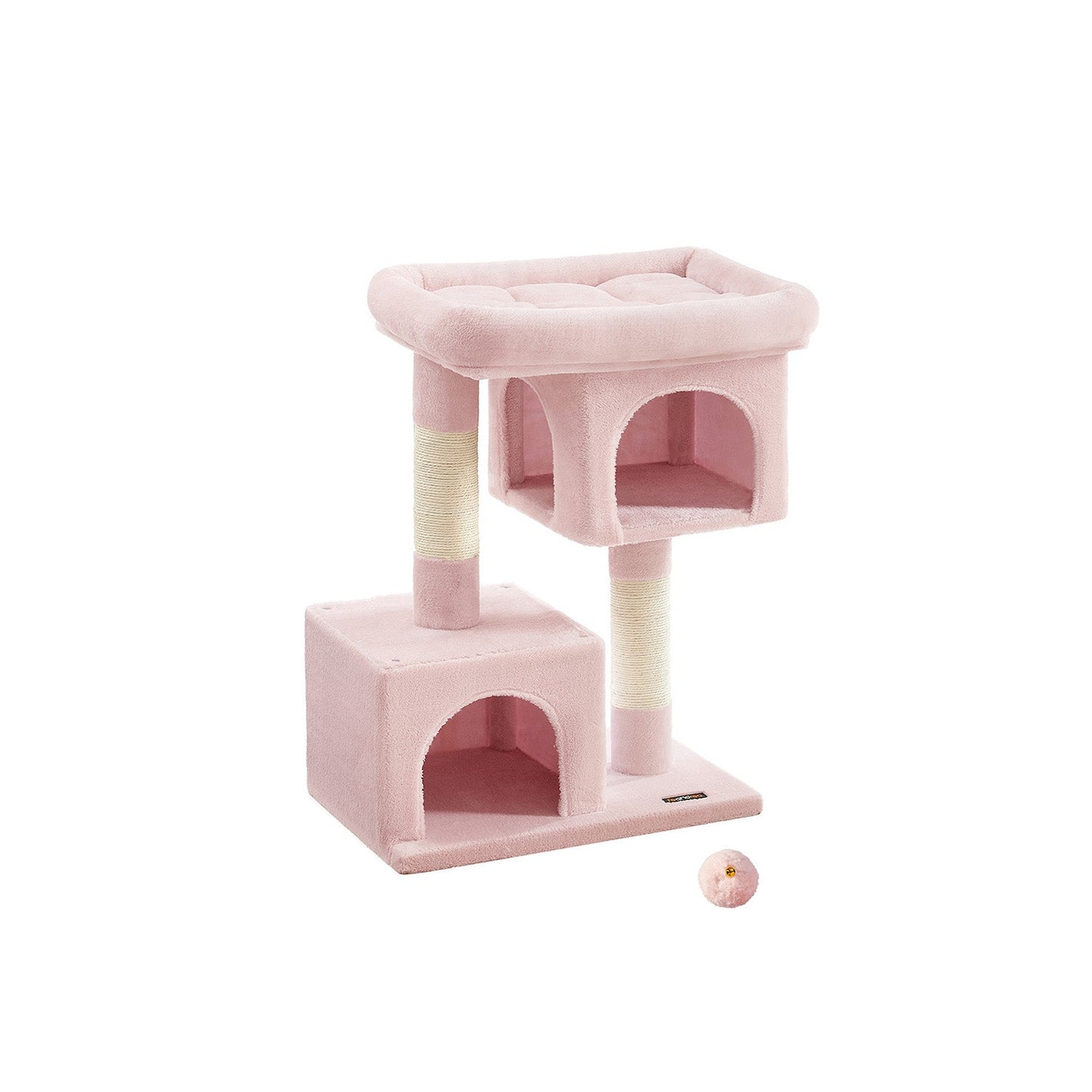 Cat Tree - Engineered Wood - Jelly Pink - Includes Scratching Posts and Cat Caves