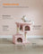 Cat Tree - Engineered Wood - Jelly Pink - Includes Scratching Posts and Cat Caves