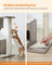Cat Tree - MDF with Wood Veneer - Heather Greige - Medium with 3 Beds and Cave