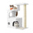 WoodyWonders Cat Tree, Cat Tower - Wood and Plush - Cloud White