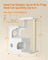 WoodyWonders Cat Tree, Cat Tower - Wood and Plush - Cloud White