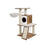 Cat Tree - 96 cm Tall - Plywood - Walnut Color - Engaging Play Areas