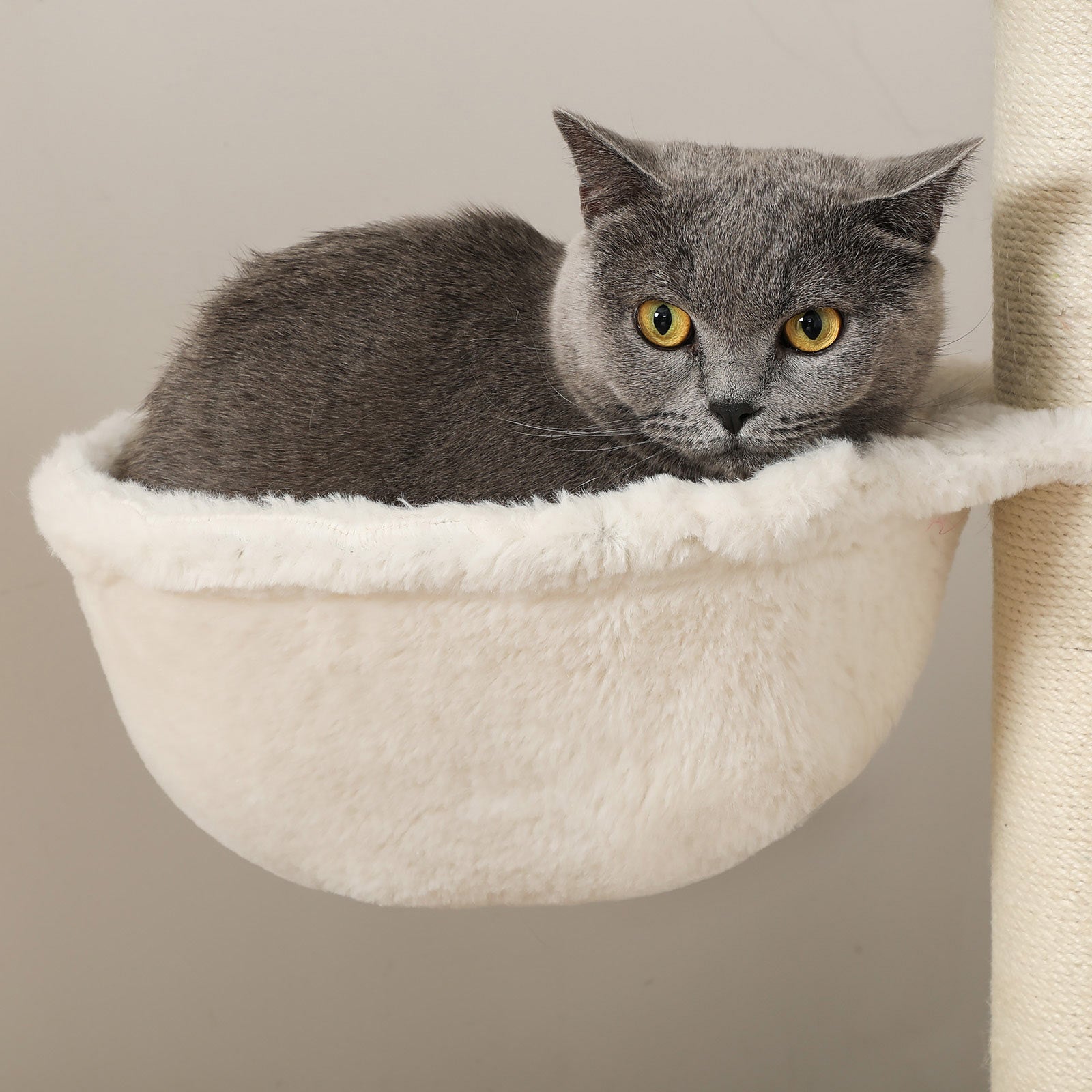 Cat Tree - 96 cm Tall - Plywood - Walnut Color - Engaging Play Areas