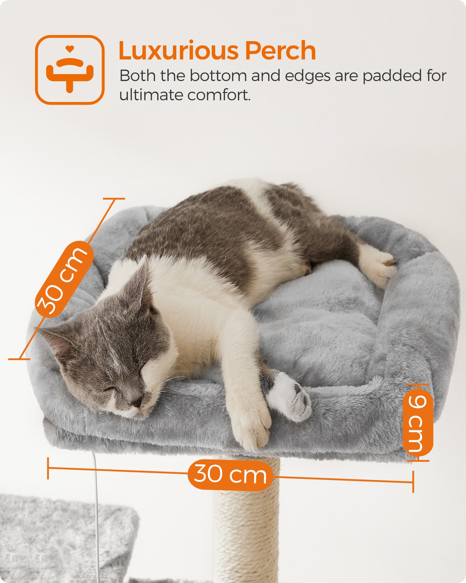 Cat Tree - Engineered Wood - Light Gray - XXL Design