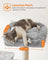Cat Tree - Engineered Wood - Light Gray - XXL Design