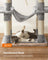 Cat Tree - Engineered Wood - Light Gray - XXL Design