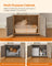 Cat Tree - Wood - Greige - 2-in-1 Design with Litter Box Enclosure and Scratching Posts
