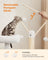 Cat Tree - Wood - Greige - 2-in-1 Design with Litter Box Enclosure and Scratching Posts