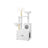 Cat Tree - Engineered Wood - Cloud White - 2-in-1 with Litter Box and Scratching Posts