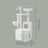 2-in-1 Cat Condo - Engineered Wood - Cloud White - Litter Box Enclosure and Scratching Posts