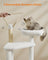 Cat Tree - Engineered Wood - Cloud White - 2-in-1 with Litter Box and Scratching Posts