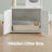 2-in-1 Cat Condo - Engineered Wood - Cloud White - Litter Box Enclosure and Scratching Posts