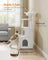 Cat Tree - Engineered Wood - Cloud White - 2-in-1 with Litter Box and Scratching Posts