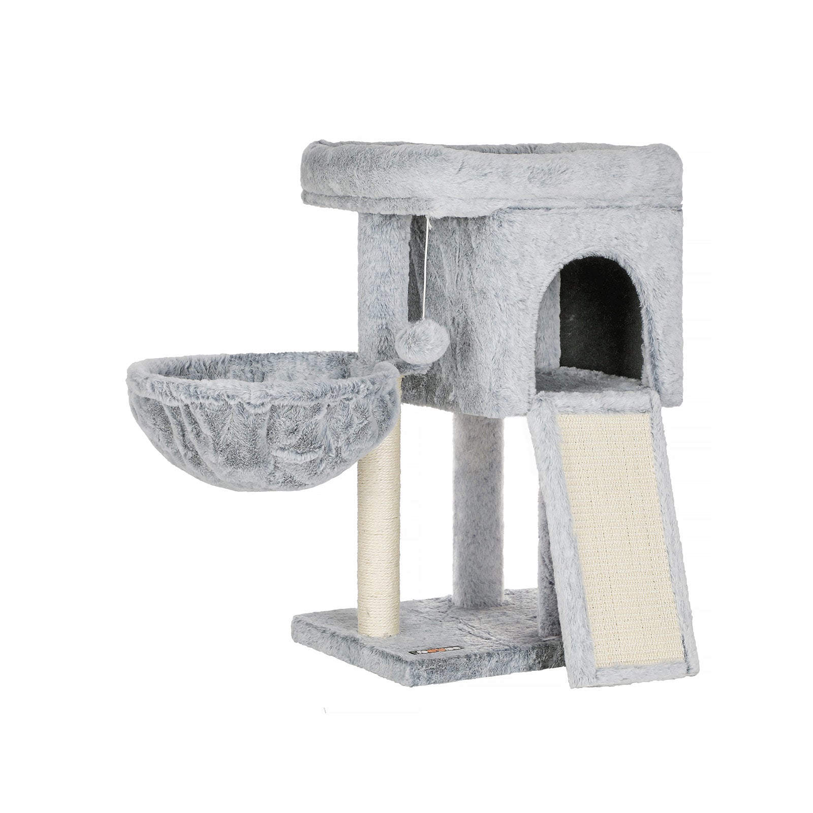 Cat Tower - 66 cm Height - Particle Board - Light Gray