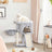 Cat Tower - 66 cm Height - Particle Board - Light Gray