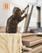Cat Tower - Plywood - Light Grey - Includes Scratching Ramp