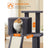 Cat Tree - Engineered Wood - Light Grey - Multi-Level with Scratching Post