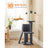 Cat Tree - Engineered Wood - Light Grey - Multi-Level with Scratching Post