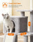 Cat Tree - Engineered Wood - Light Grey - Multi-Level with Scratching Post