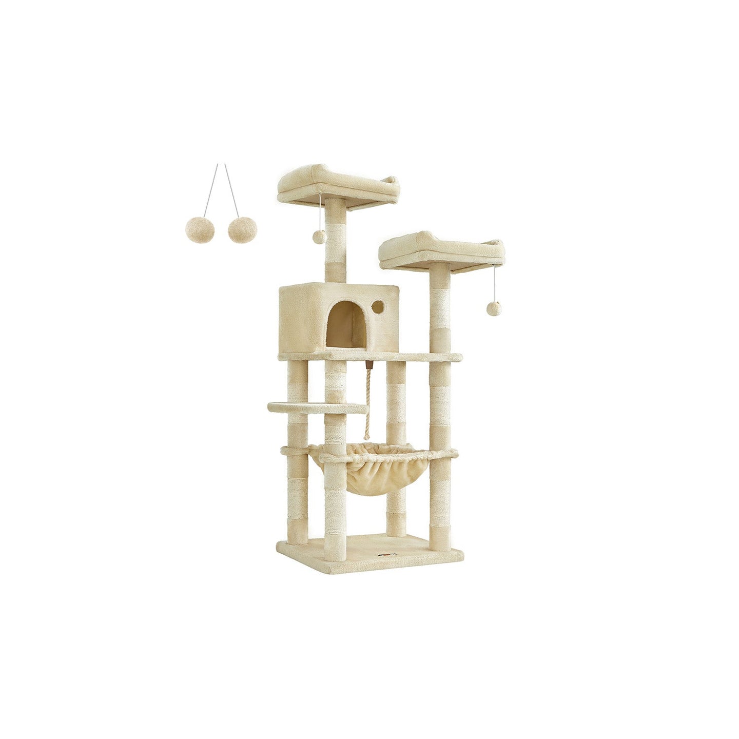 Cat Tree - Light Grey - Plush