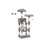 Cat Tree - Wood - Light Grey - Dual Platforms with Cat Cave and Stability Features