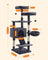 Cat Tree Tower - Wood - Light Grey - Multi-Level Activity Centre
