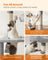 Cat Tower - Particle Board - Light Grey - Includes Hammock and Pompoms